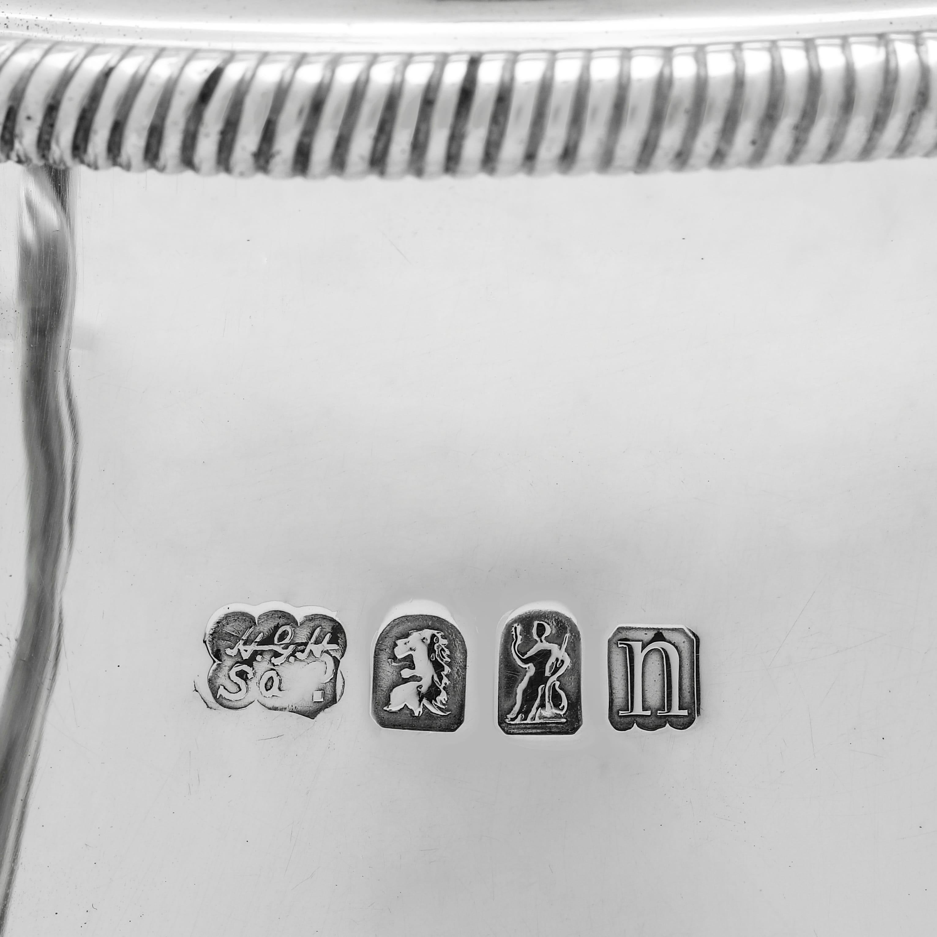 Inizio XX secolo Porringer d'argento standard Britannia edoardiano - marchiato a Londra nel 1908 in vendita