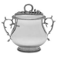 Porringer eduardiano Britannia estándar de plata - matasellado en Londres en 1908
