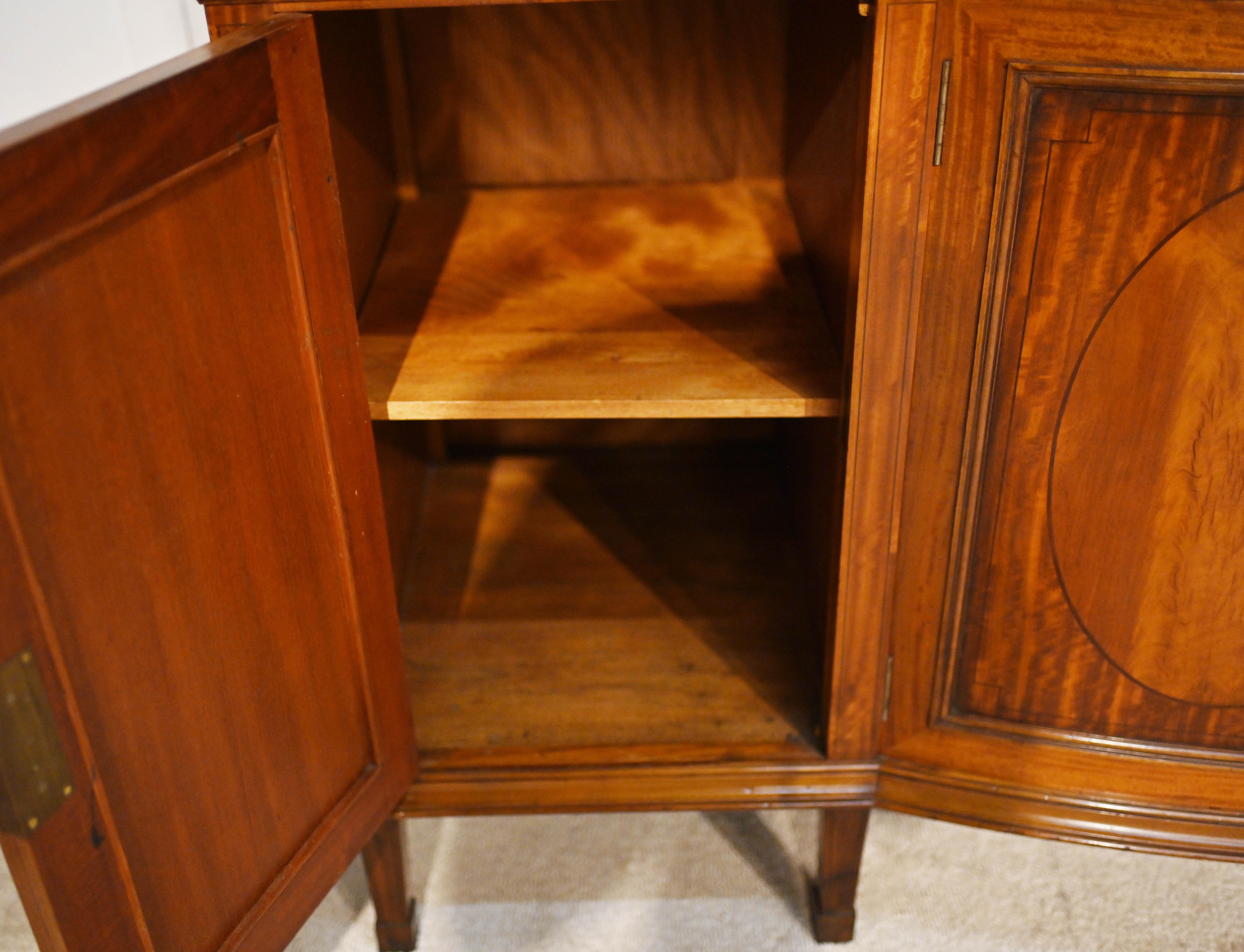 Edwardian Buffet Side Cabinet Satinwood Maple and Co For Sale 7