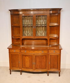 Edwardianischer Buffet-Beistellschrank aus Seidenholz und Ahorn und Co