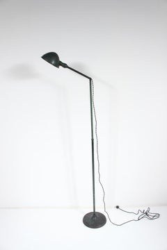 Edwardian C. J. Litscher Adjustable All Brass Verdigris Pharmacy Floor Lamp
