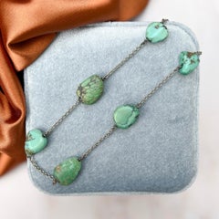 Collar Antiguo Edwardian c.1900 Matriz de Turquesa Natural