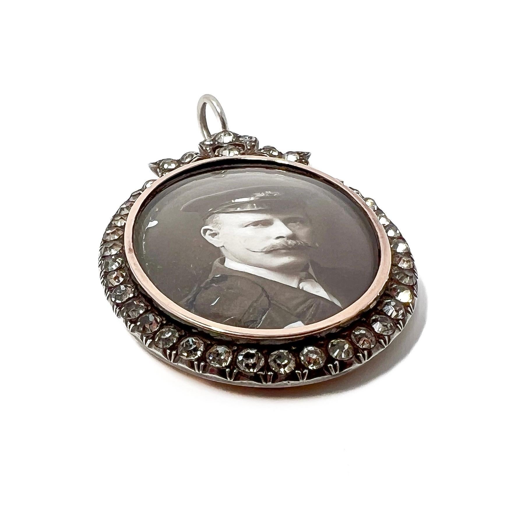 RESERVED - Edwardian c.1900 Silver and Paste Bow Design Antique Locket 1