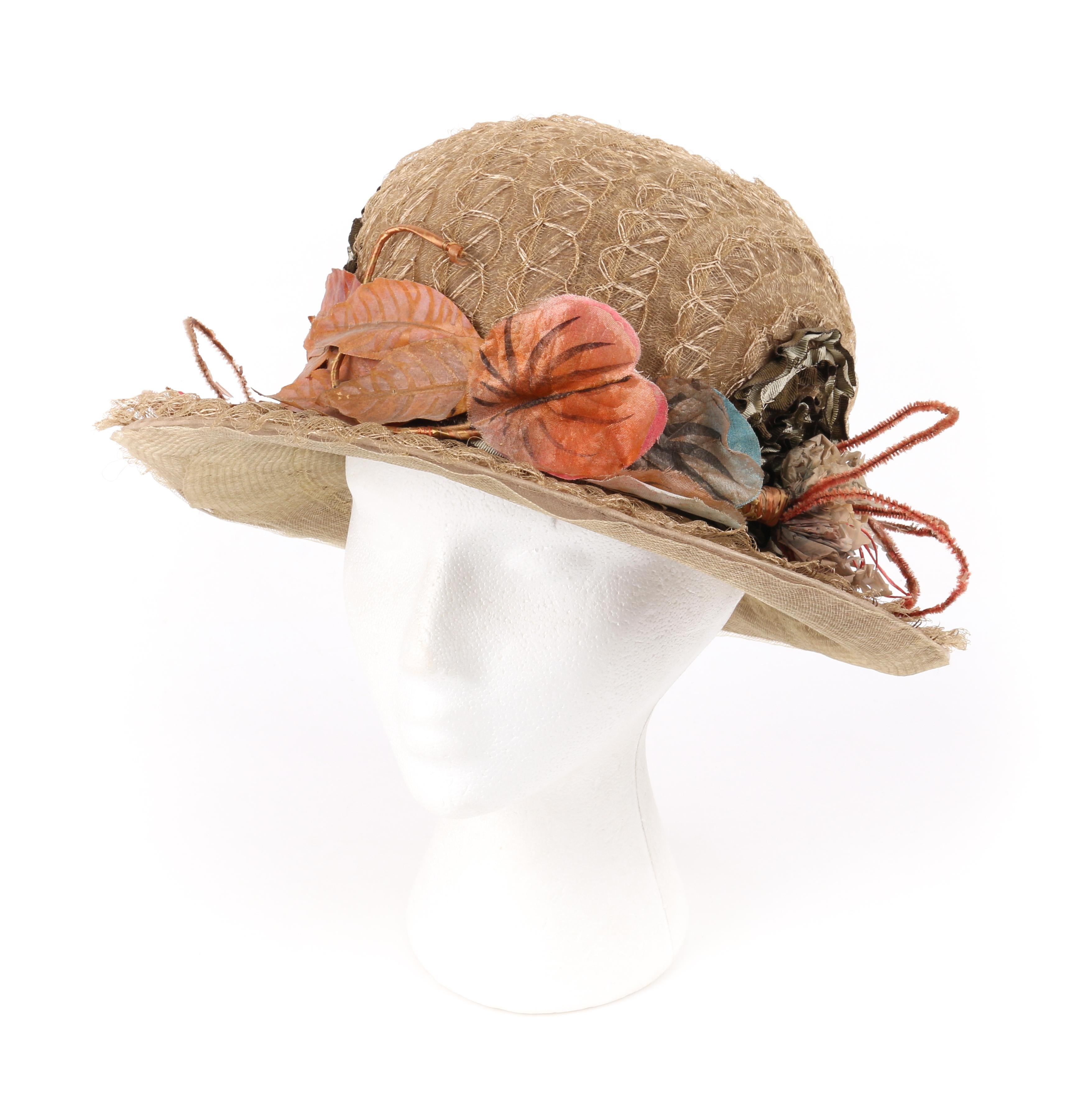 scalloped straw hat