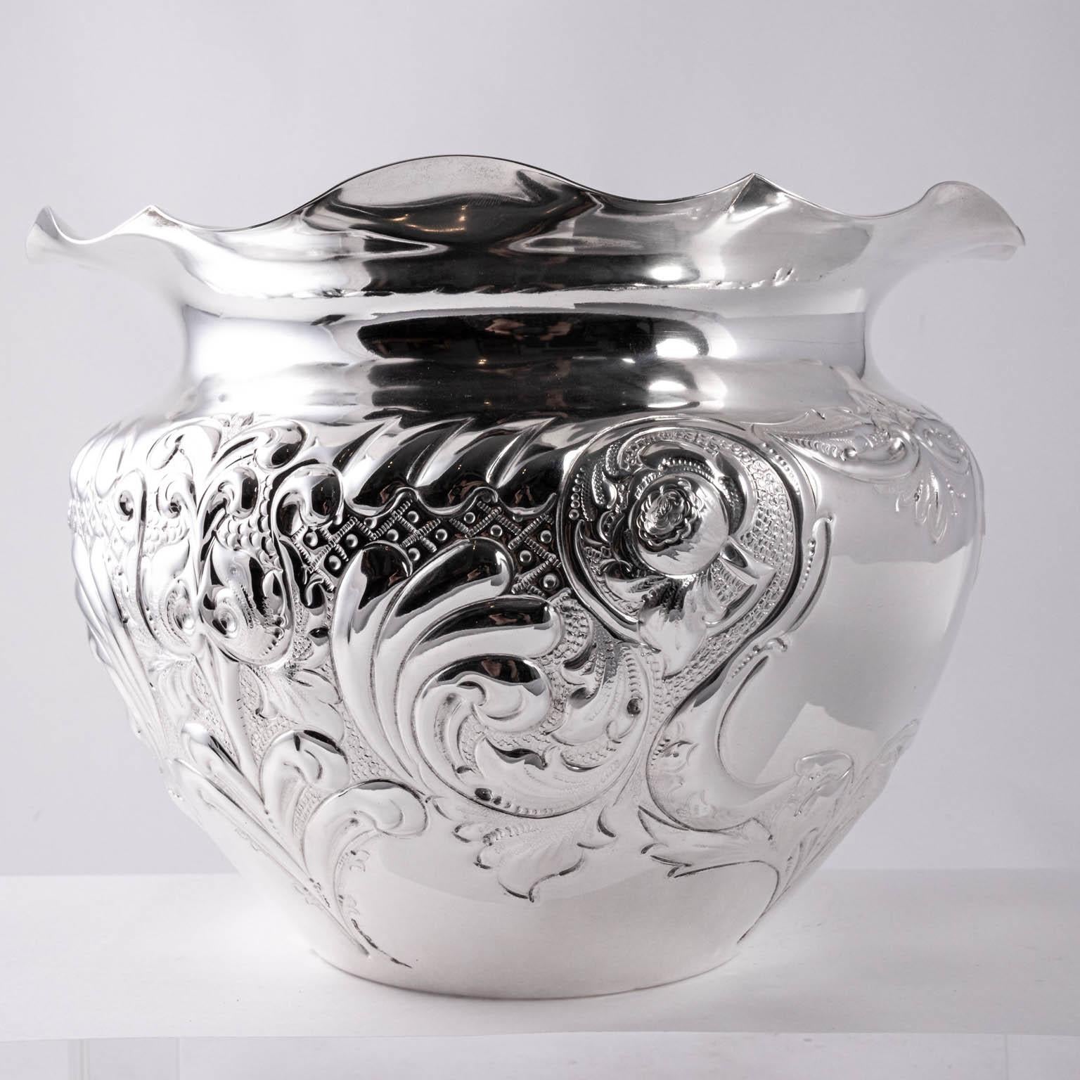 Silver Plate Edwardian Cache Pot