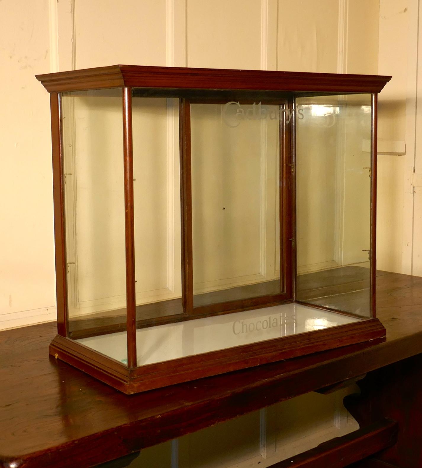 Edwardian Cadbury’s Counter Top Sweet Shop Display Cabinet For Sale 1