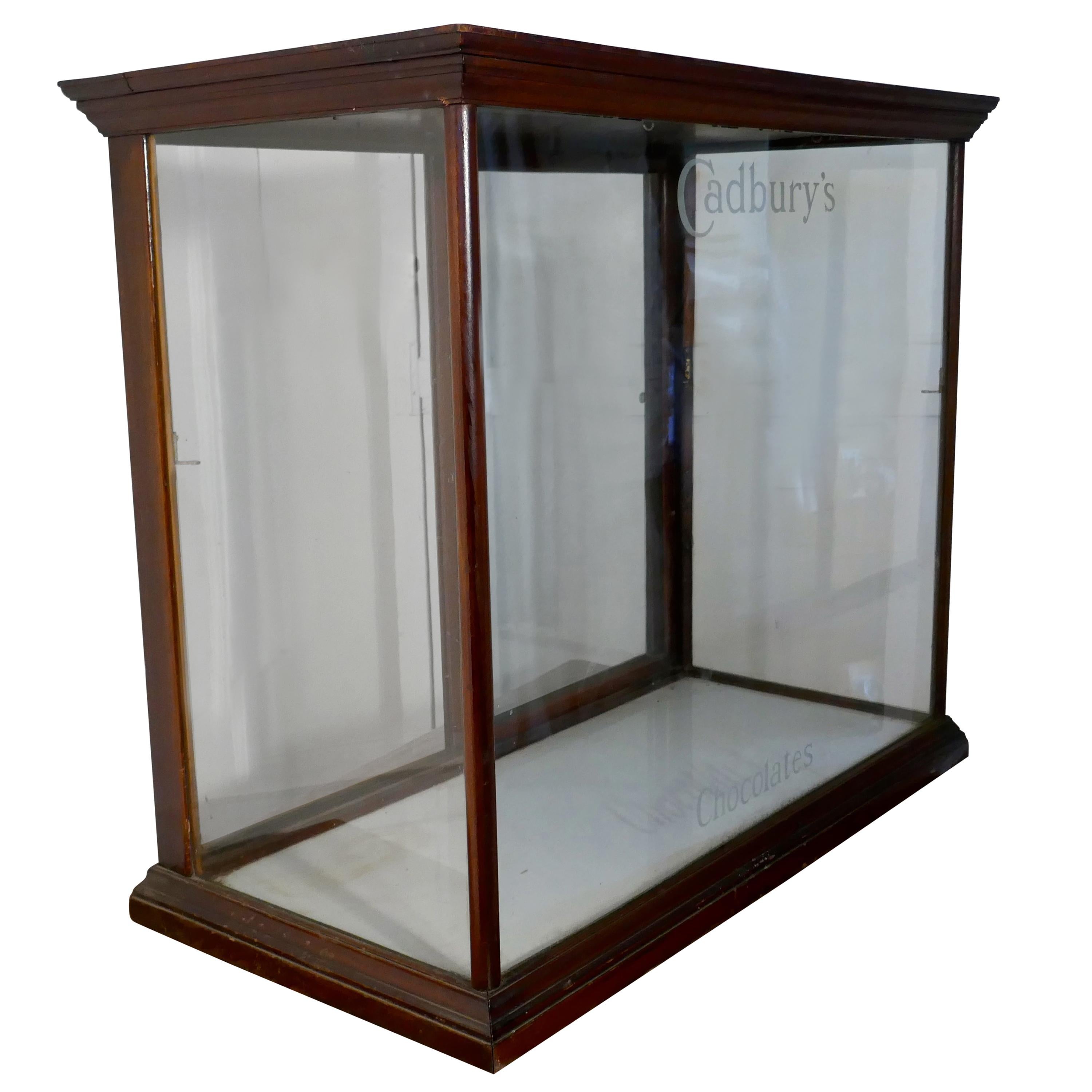 Edwardian Cadbury’s Counter Top Sweet Shop Display Cabinet  For Sale