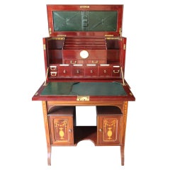 Edwardian Campaign Writing Desk , Inlaid Stationary Desk, Traveling desk