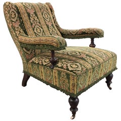 Edwardian Carpet Library Chair:: um 1900