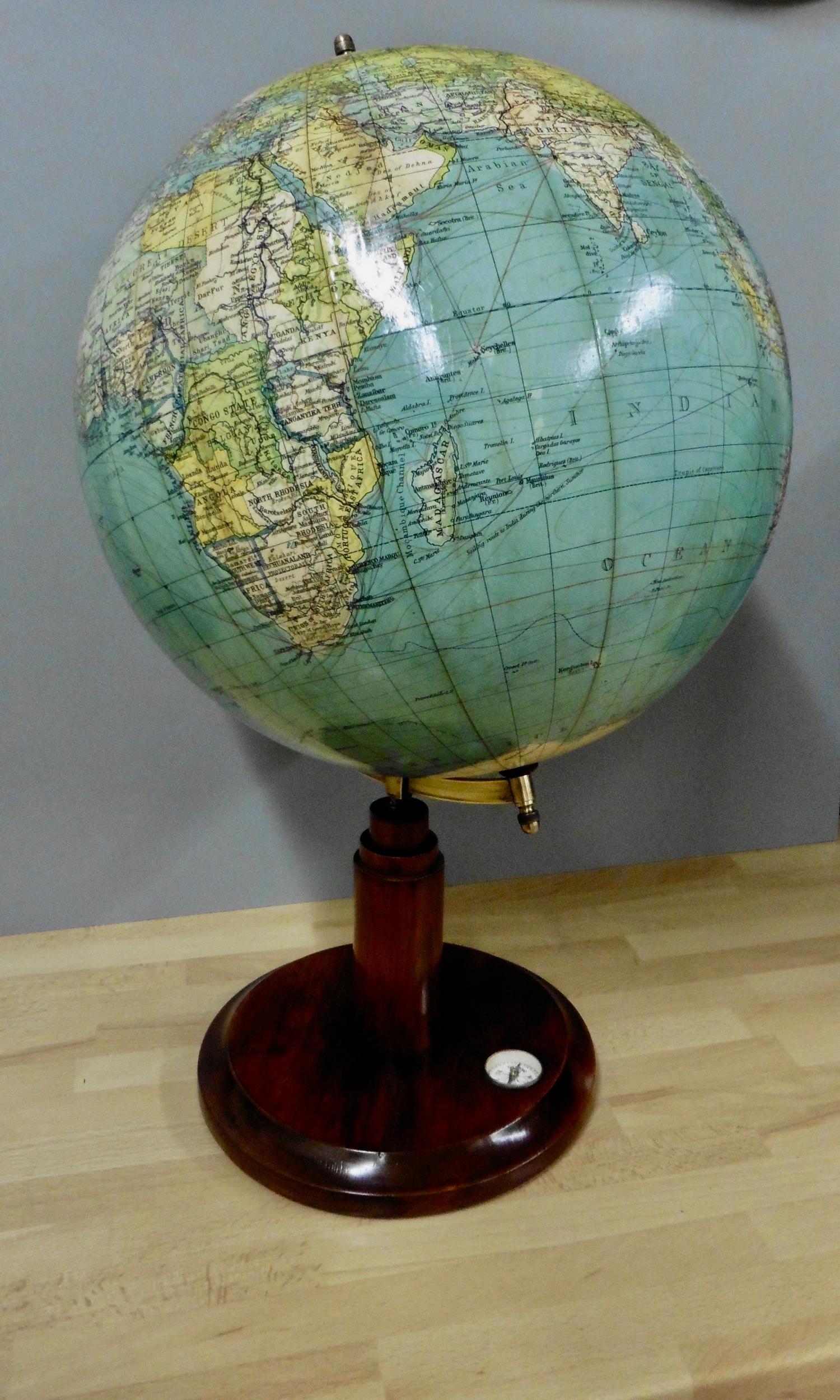 British Edwardian Celestial Globe with Compass