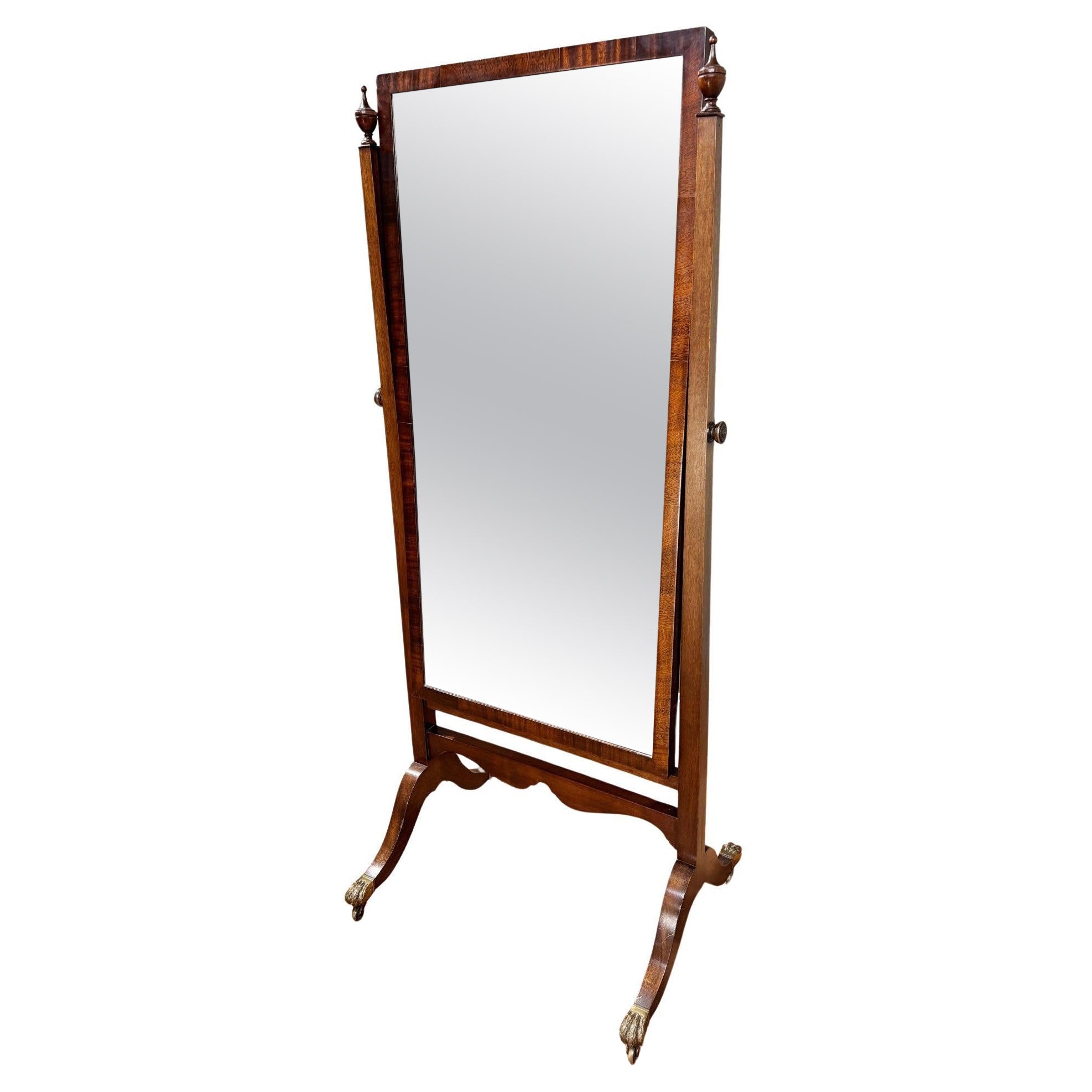 Edwardian Cheval Mirror 1910 Mahogany Swivel Dressing Mirrors