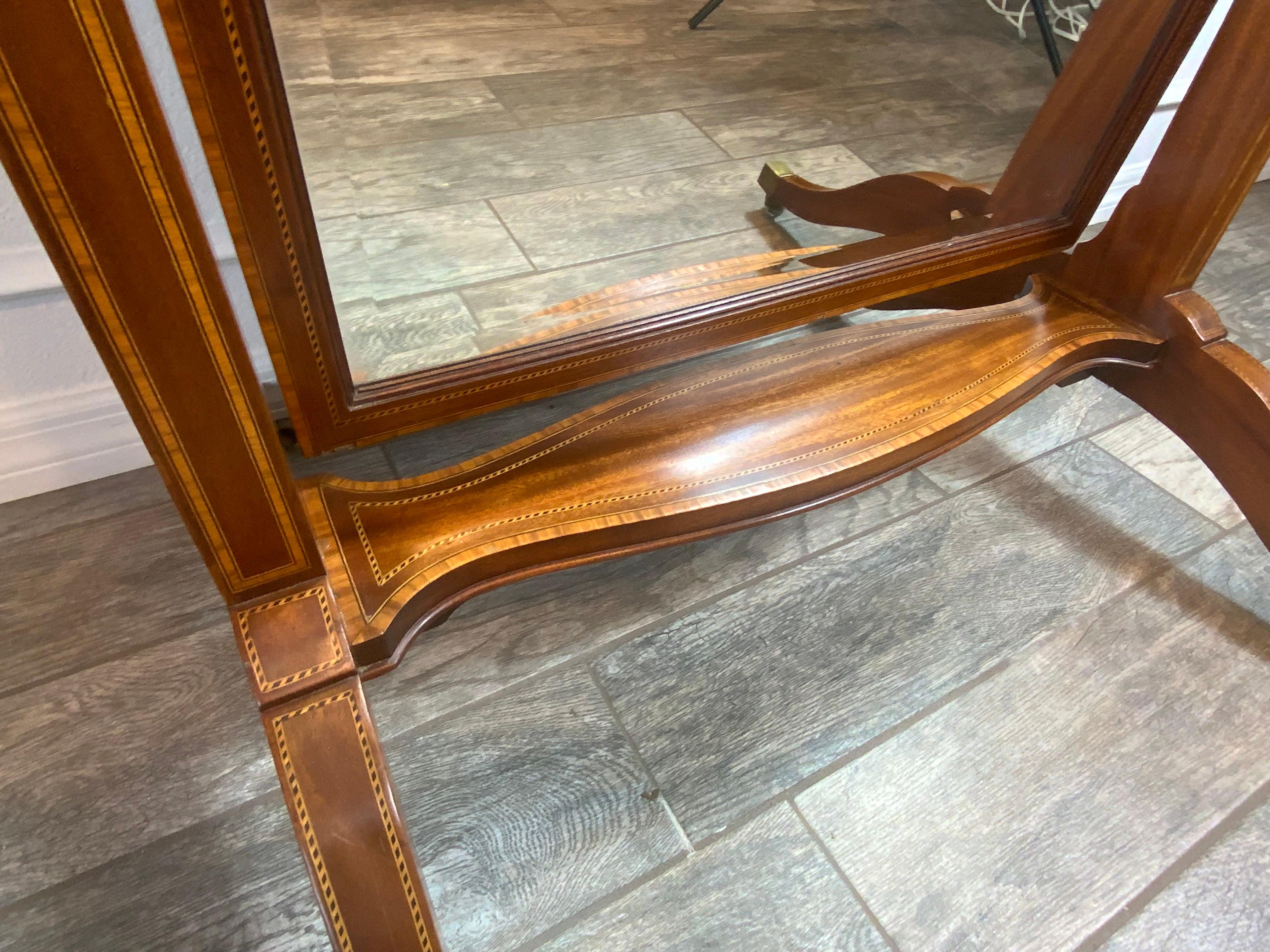 19th Century Edwardian Cheval Mirror
