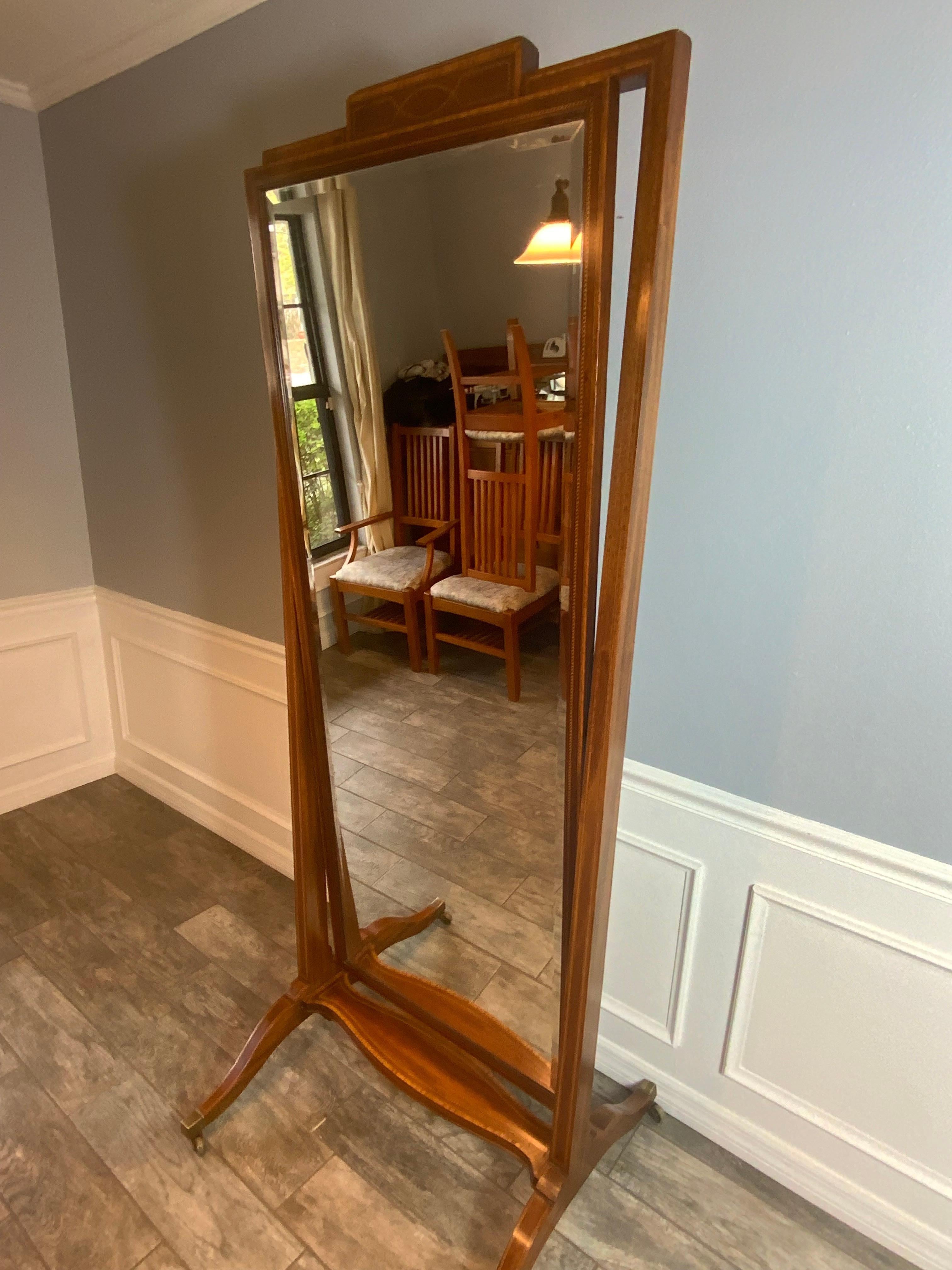 Edwardian Cheval Mirror 1