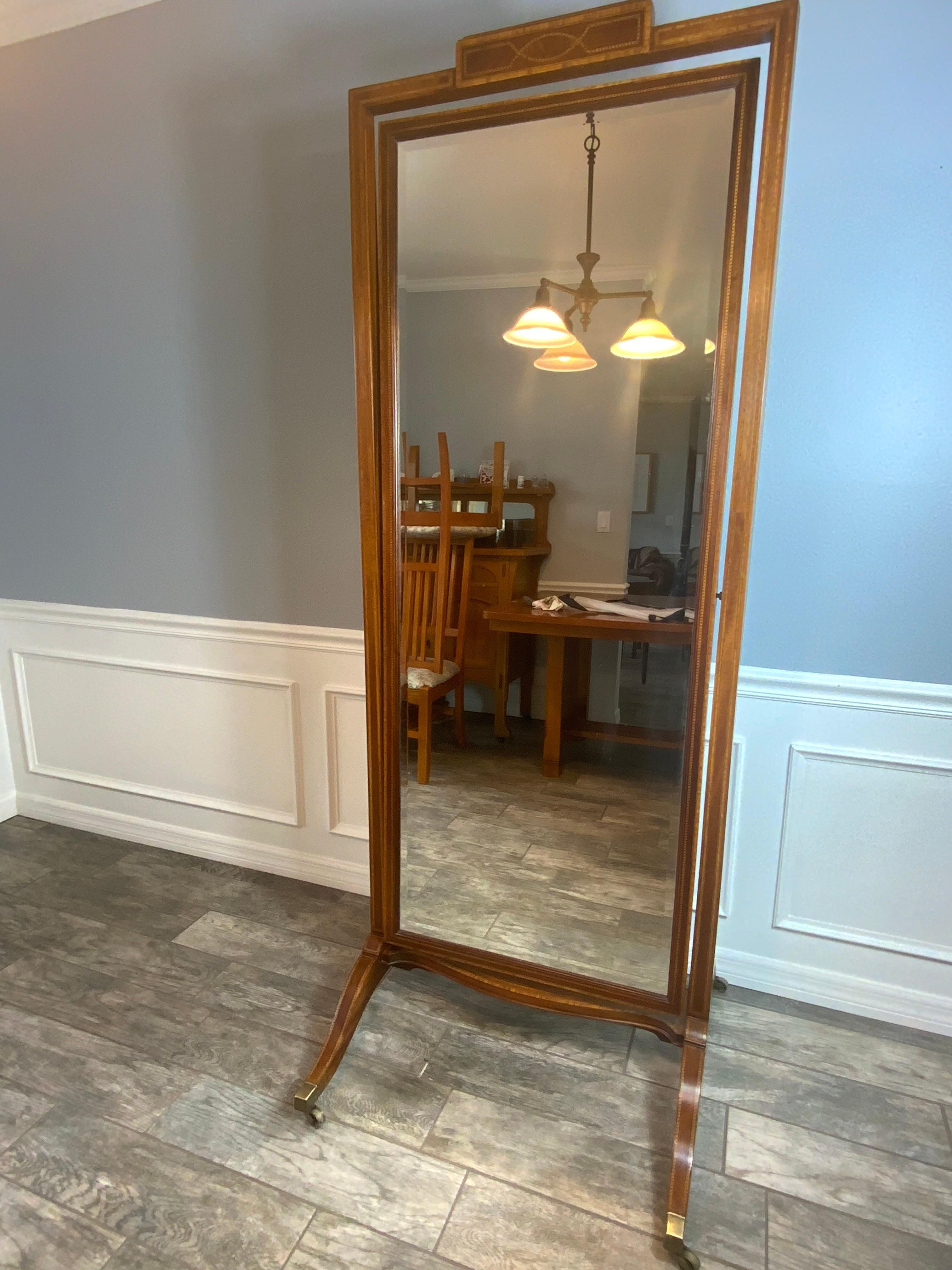 Edwardian Cheval Mirror 3