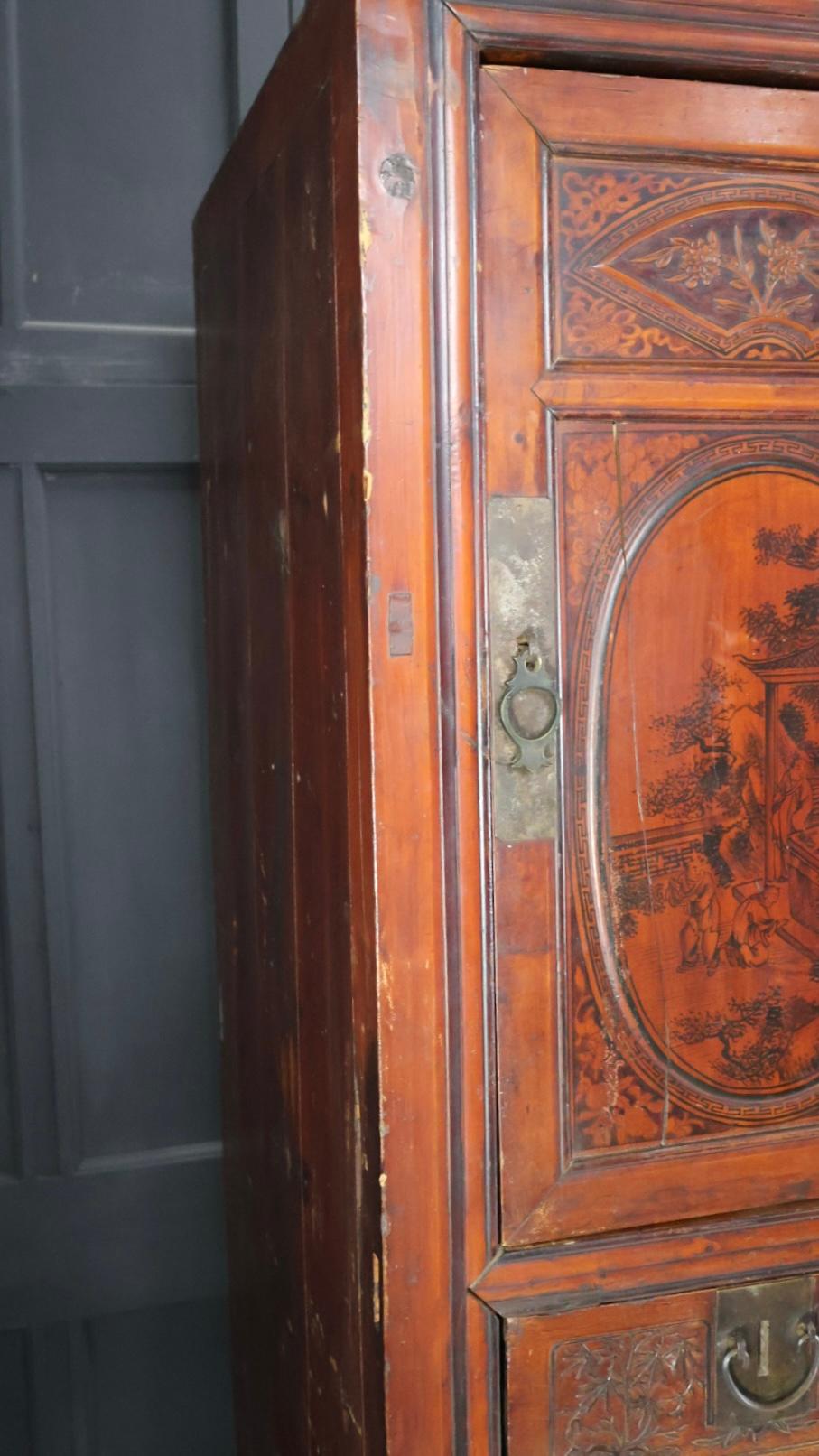 Edwardian Chinoiserie Cupboard For Sale 5