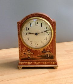 Edwardian Chinoiserie Decorated French Mantel Clock