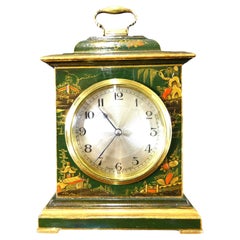 Antique Edwardian Chinoiserie Decorated Mantel Clock, Asprey, London