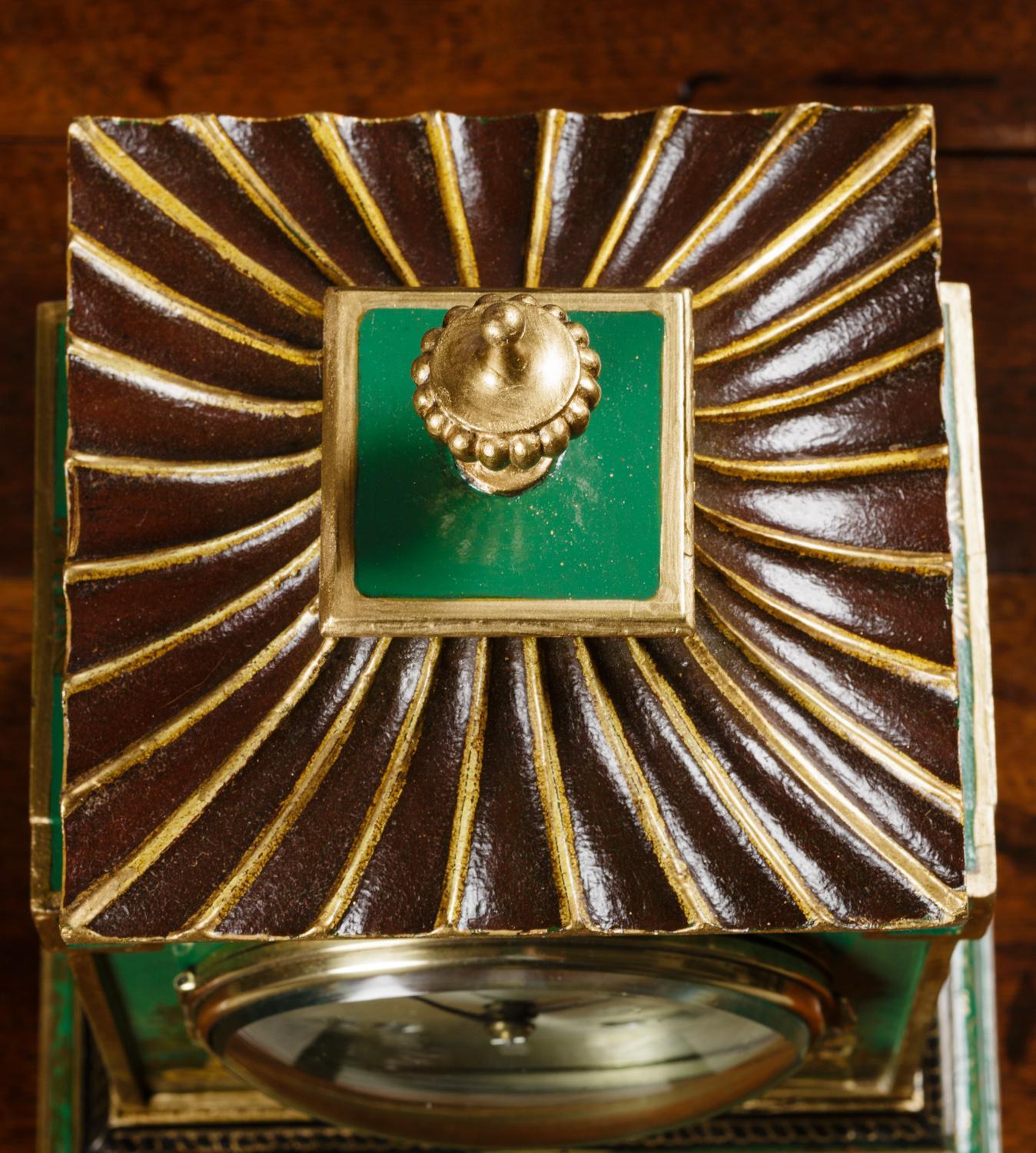 Edwardian Chinoiserie Decorated Mantel Clock 2
