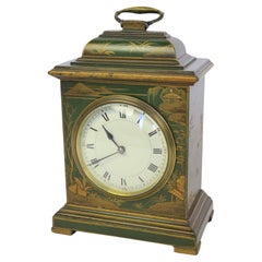 Antique Edwardian Chinoiserie Decorated Mantel Clock