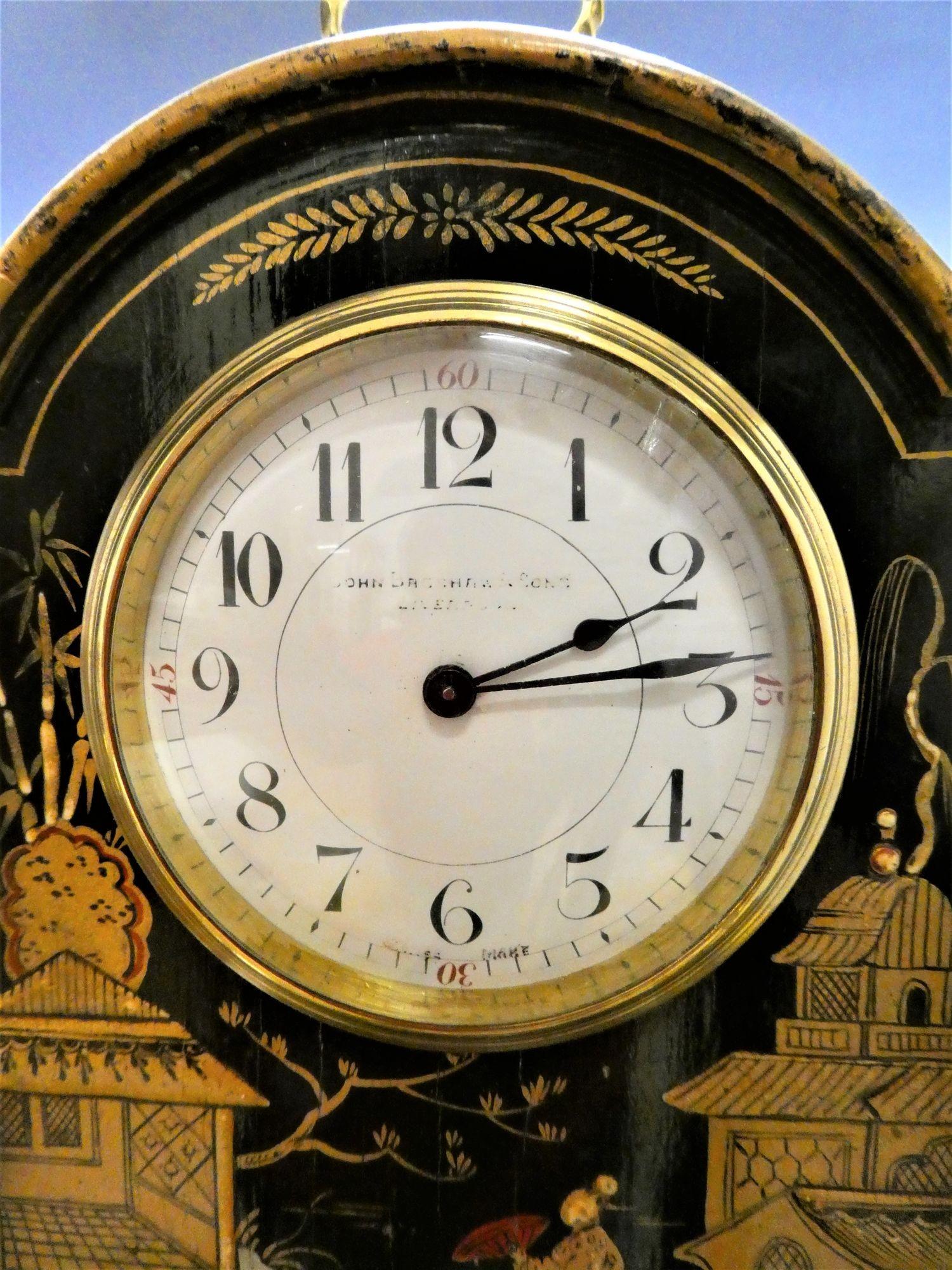 Orologio da tavolo decorato in stile cineseria edoardiana, John Bagshaw, Liverpool in vendita 1