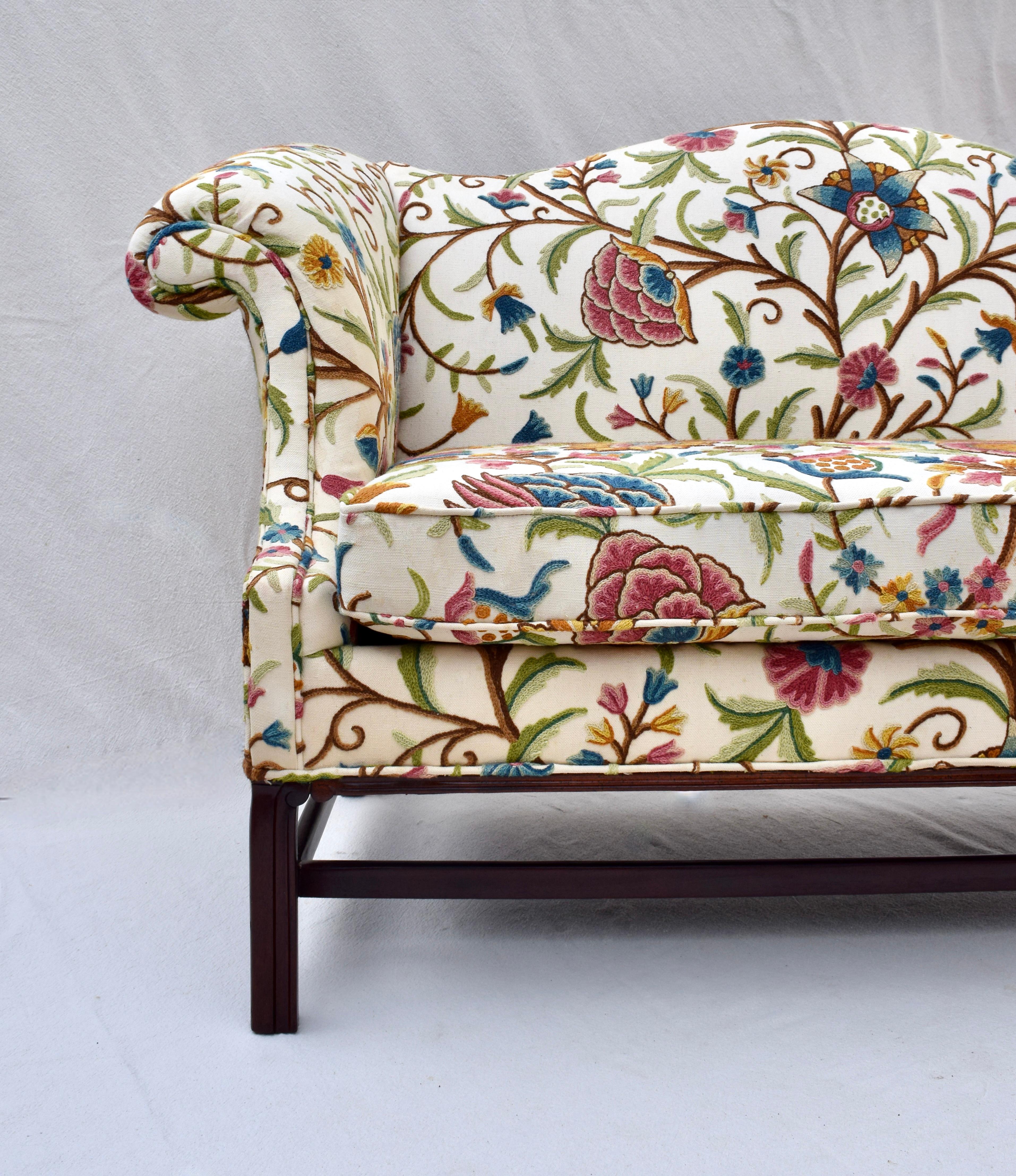 American Edwardian Chippendale Style Loveseat Sofa by Hancock & Moore