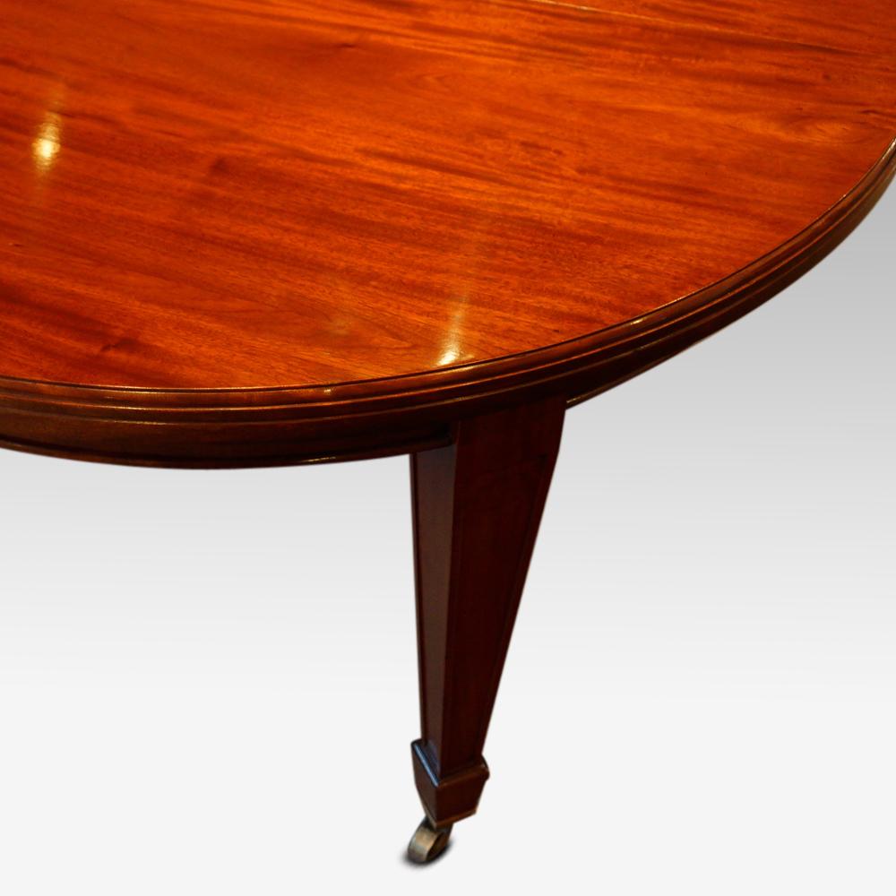 Edwardian circular mahogany dining table 7