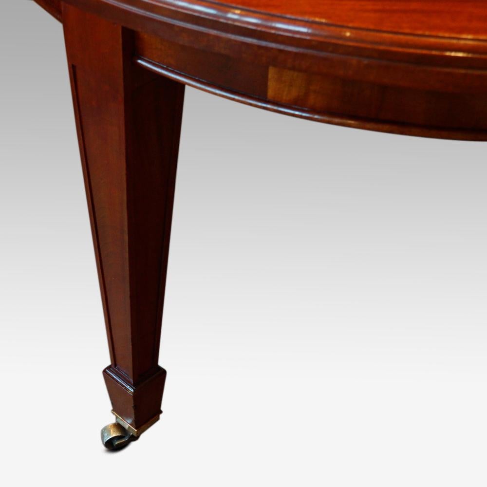 Edwardian circular mahogany dining table 1