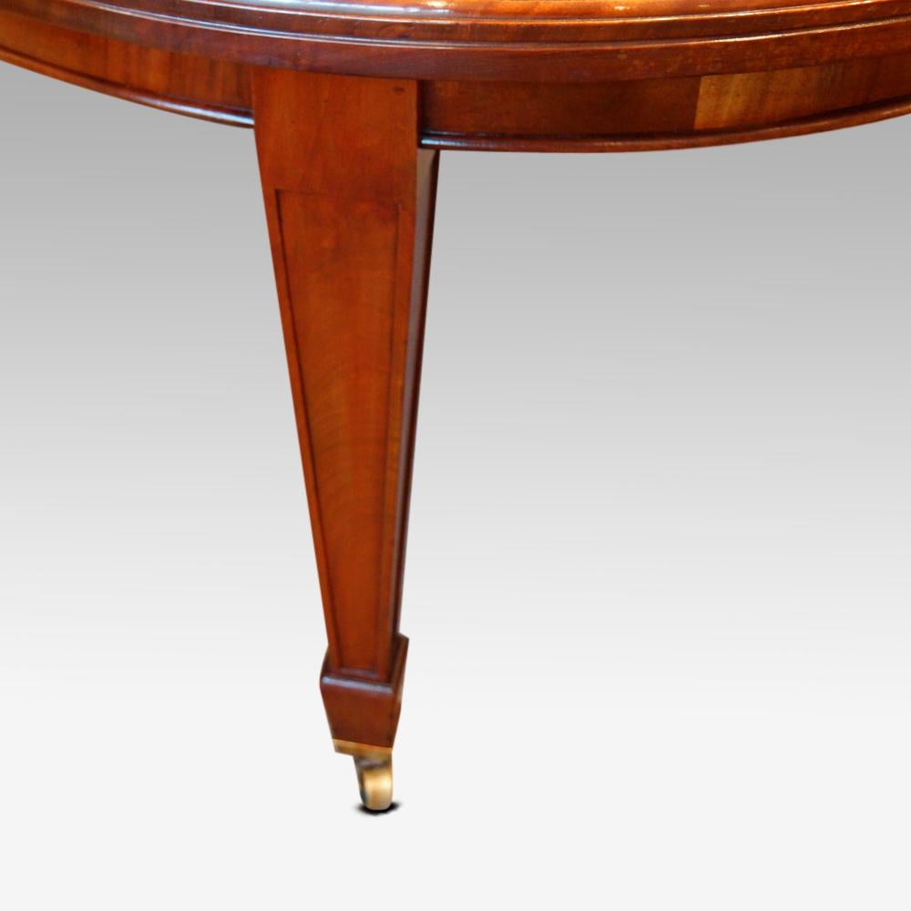 Edwardian circular mahogany dining table 2