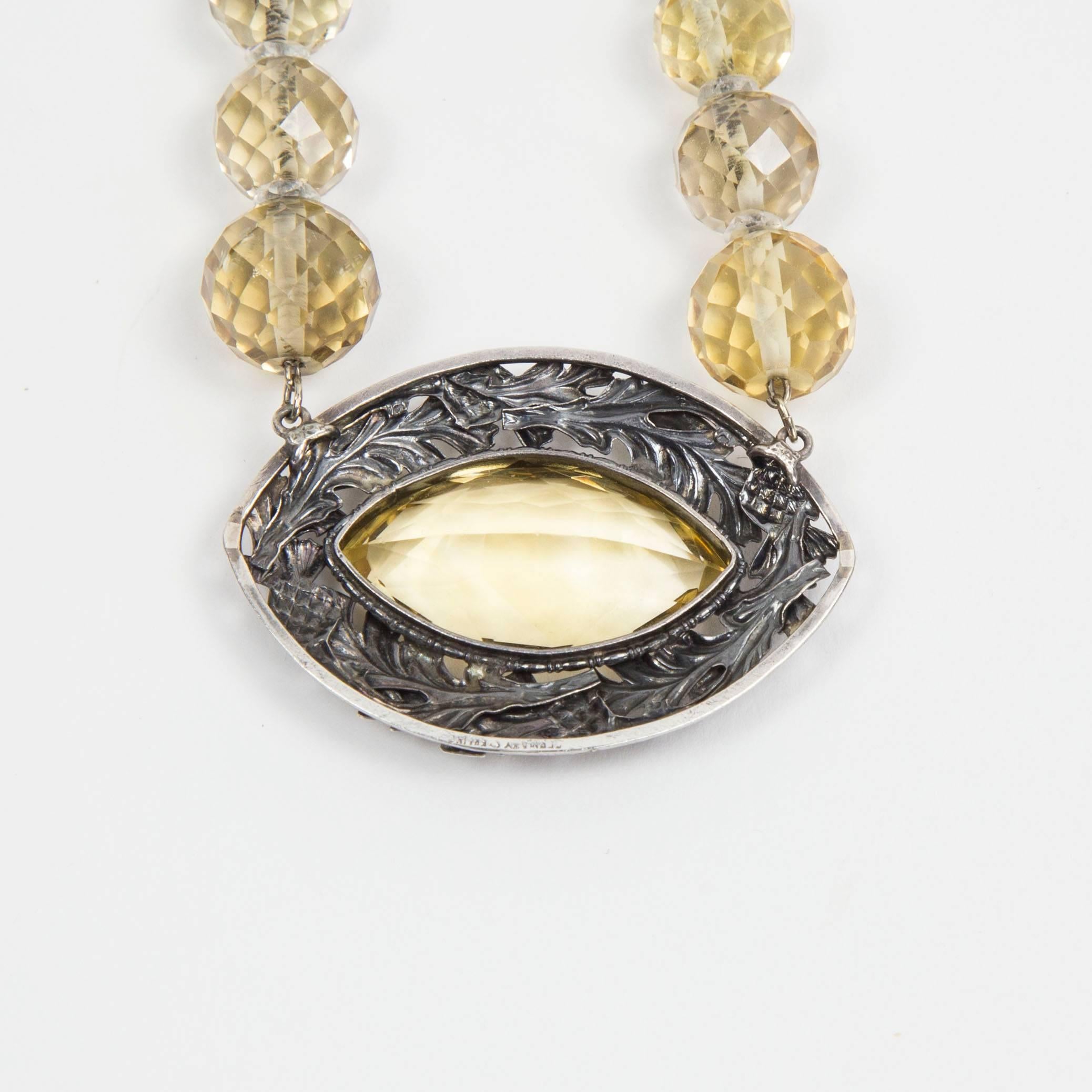 citrine waterfall necklace