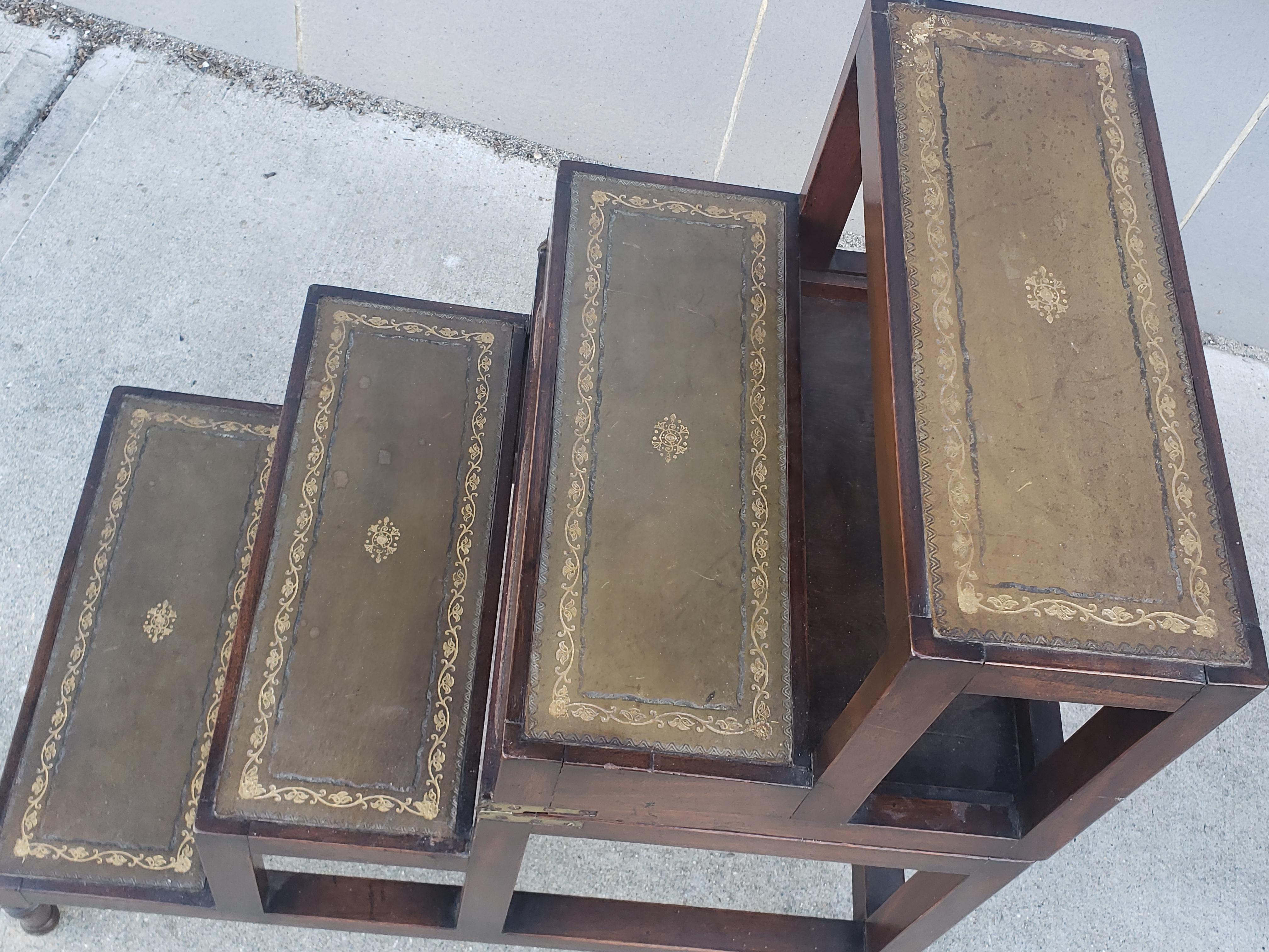 George III Edwardian Convertible Library Steps
