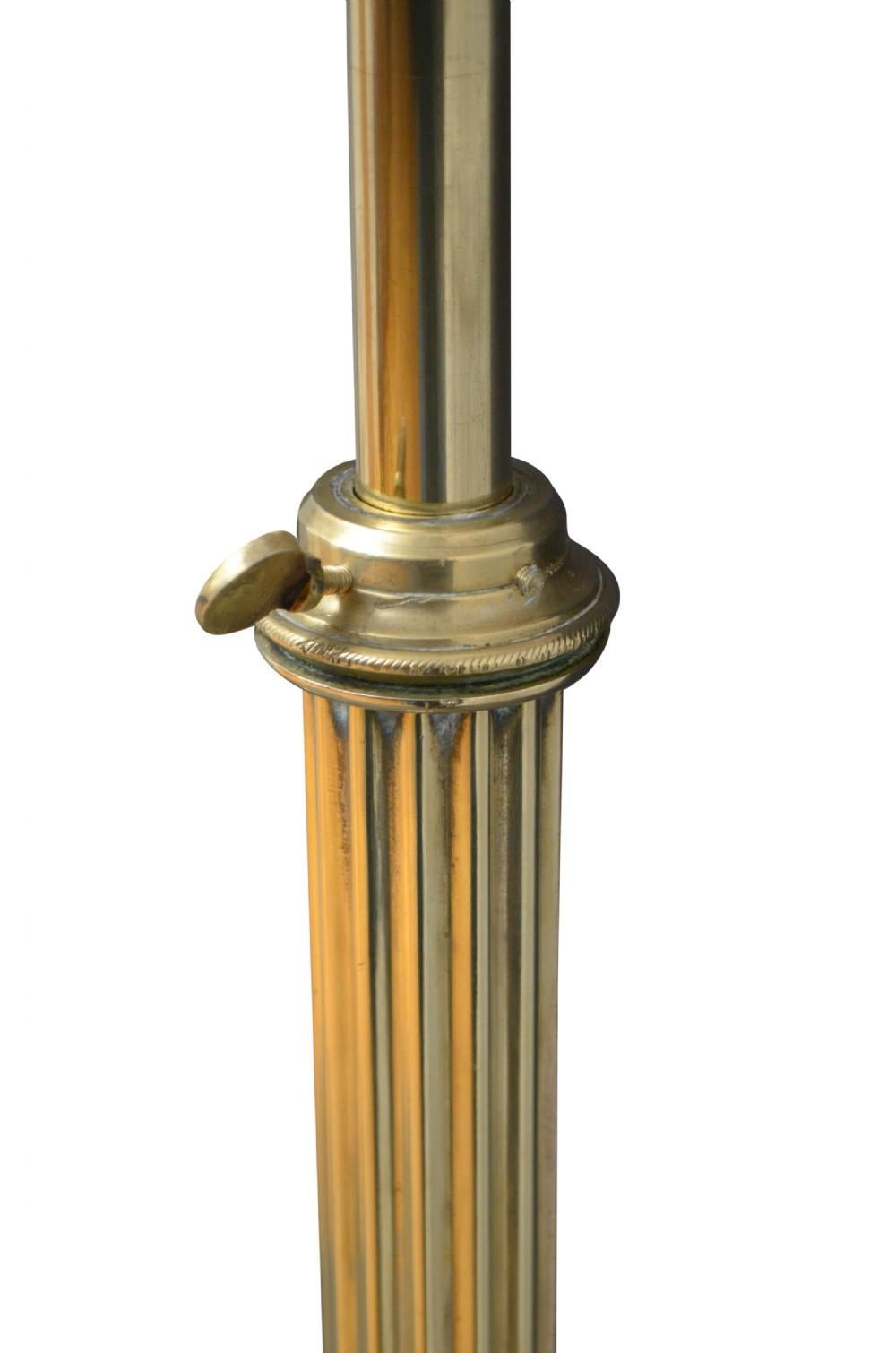 English Edwardian Copper and Brass Floor Standard Lamp