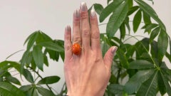 Edwardian Coral 14k Yellow Gold Ring