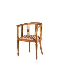 Poltrona angolare edoardiana con seduta a righe, 1905, XX secolo