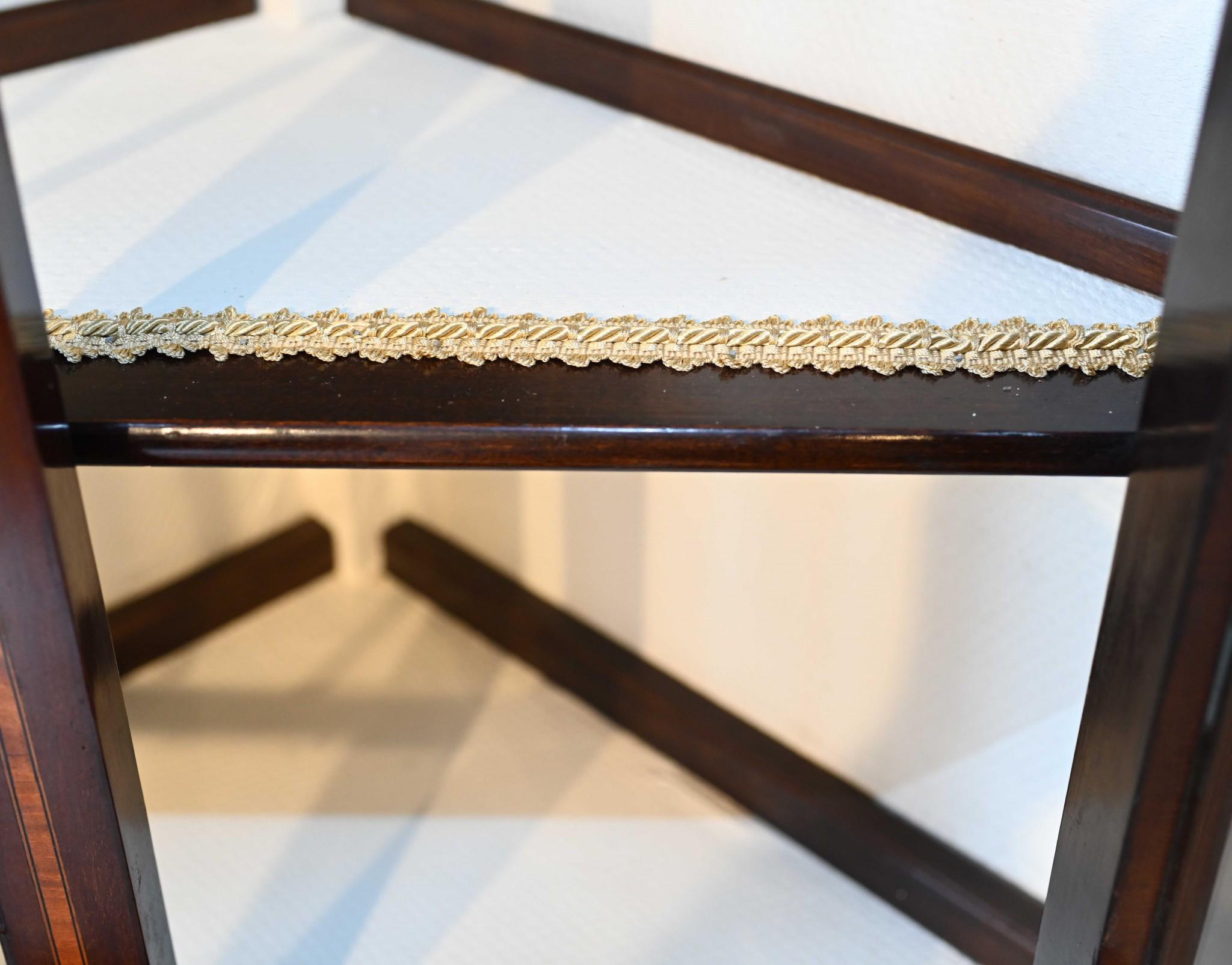 Edwardian Corner Cabinet Display Mahogany Inlay 1900 3