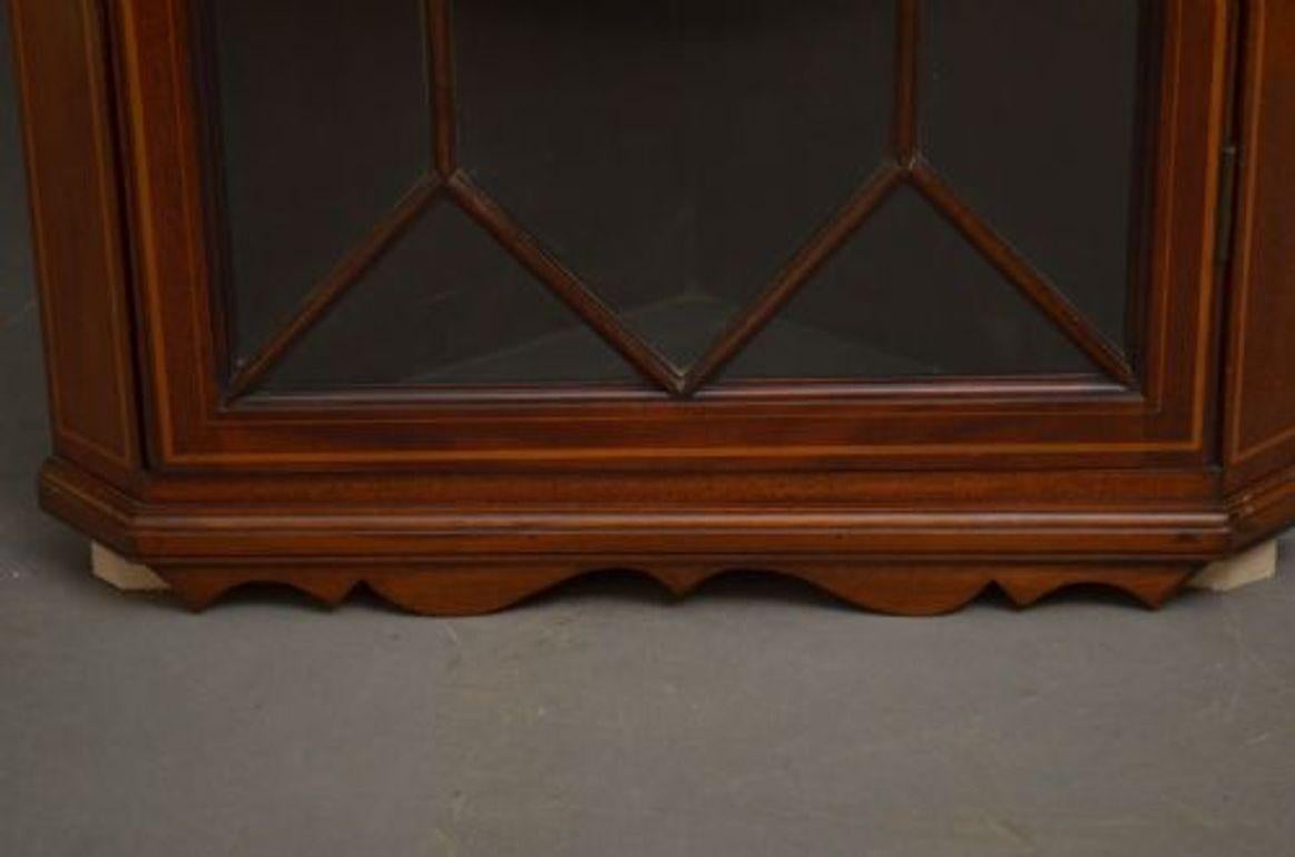 Mahogany Edwardian Corner Cupboard For Sale