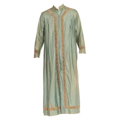 Robe commémorative en coton édouardienne Odd Fellows Secret Society avec métal ancien