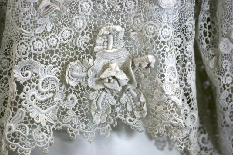 Edwardian Crochet Orchid Lace Bolero Jacket For Sale at 1stDibs | lace ...