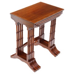 Edwardian Crossbanded Mahogany Nest of 4 Side Tables