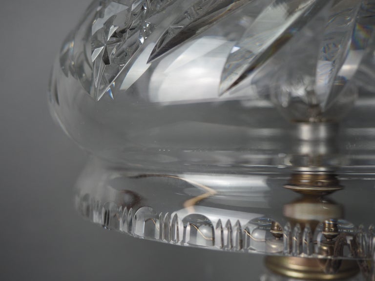 Edwardian Cut Crystal Mushroom Table Lamp, circa 1908 For Sale at