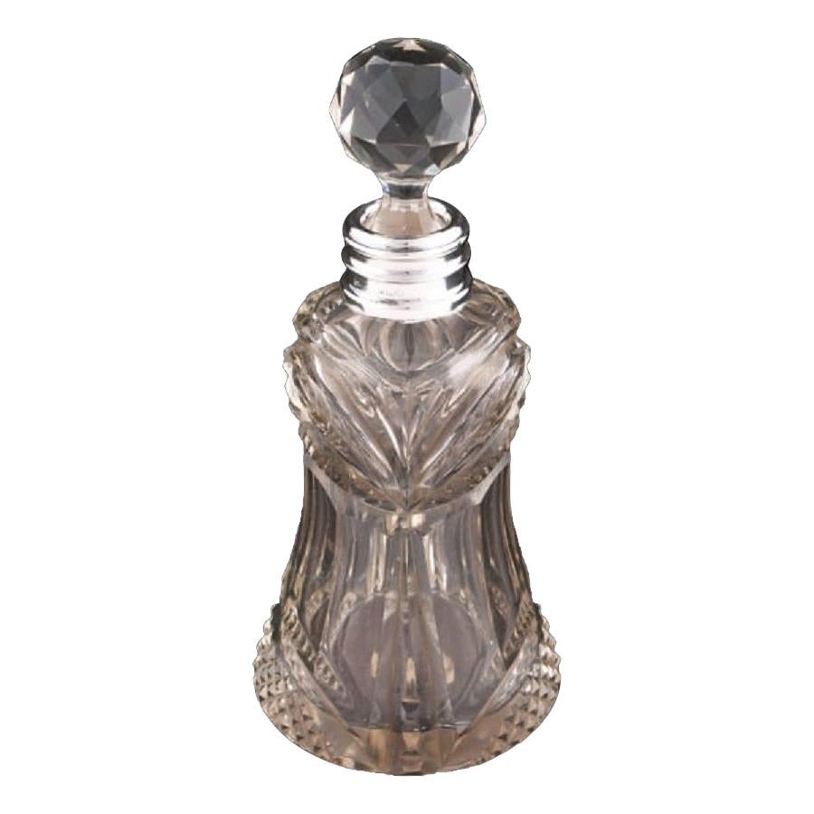 Edwardian Cut Crystal Perfume Bottle, 20th Century For Sale