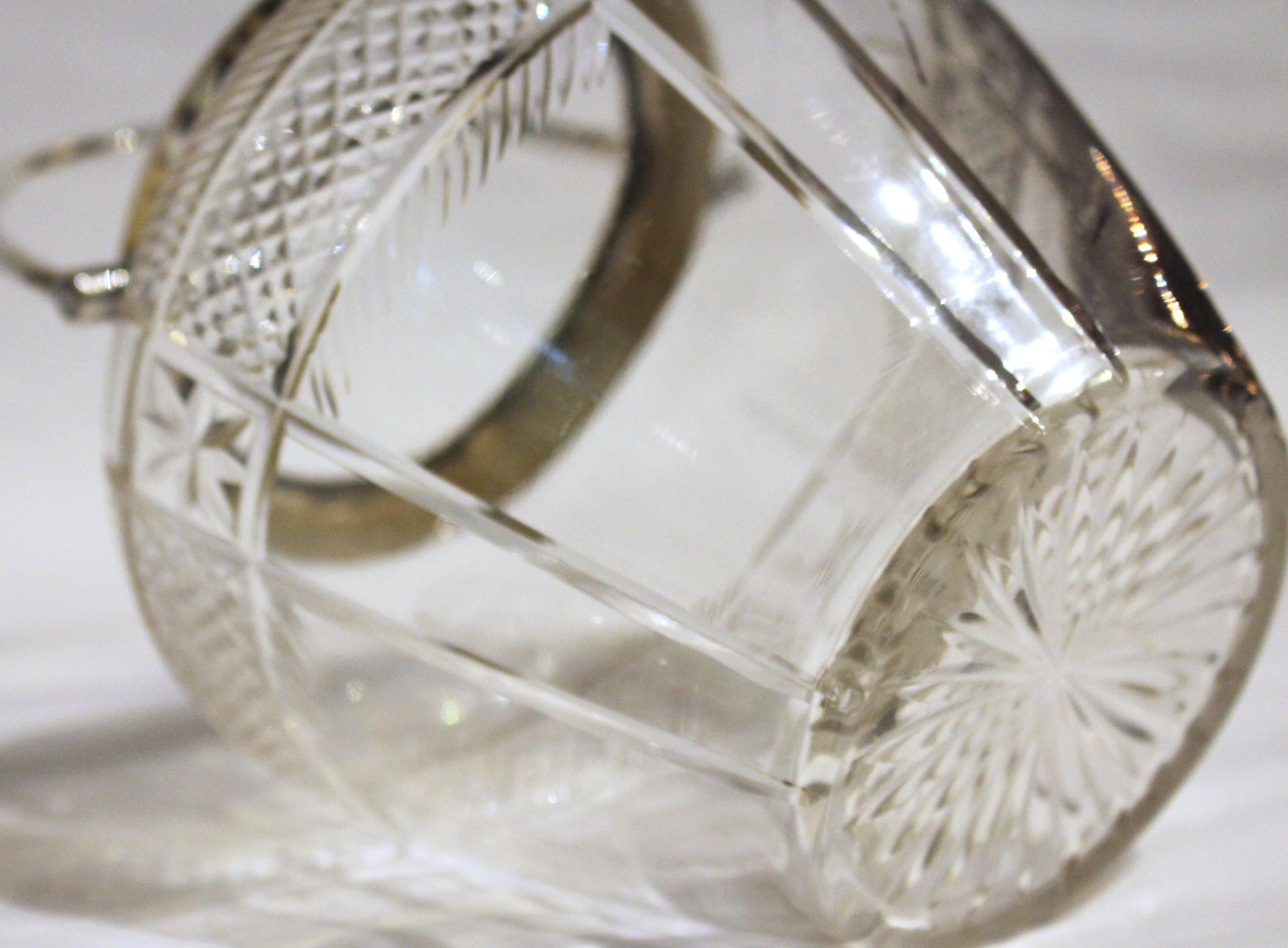 Barril de galletas de cristal tallado eduardiano Vidrio cortado en venta