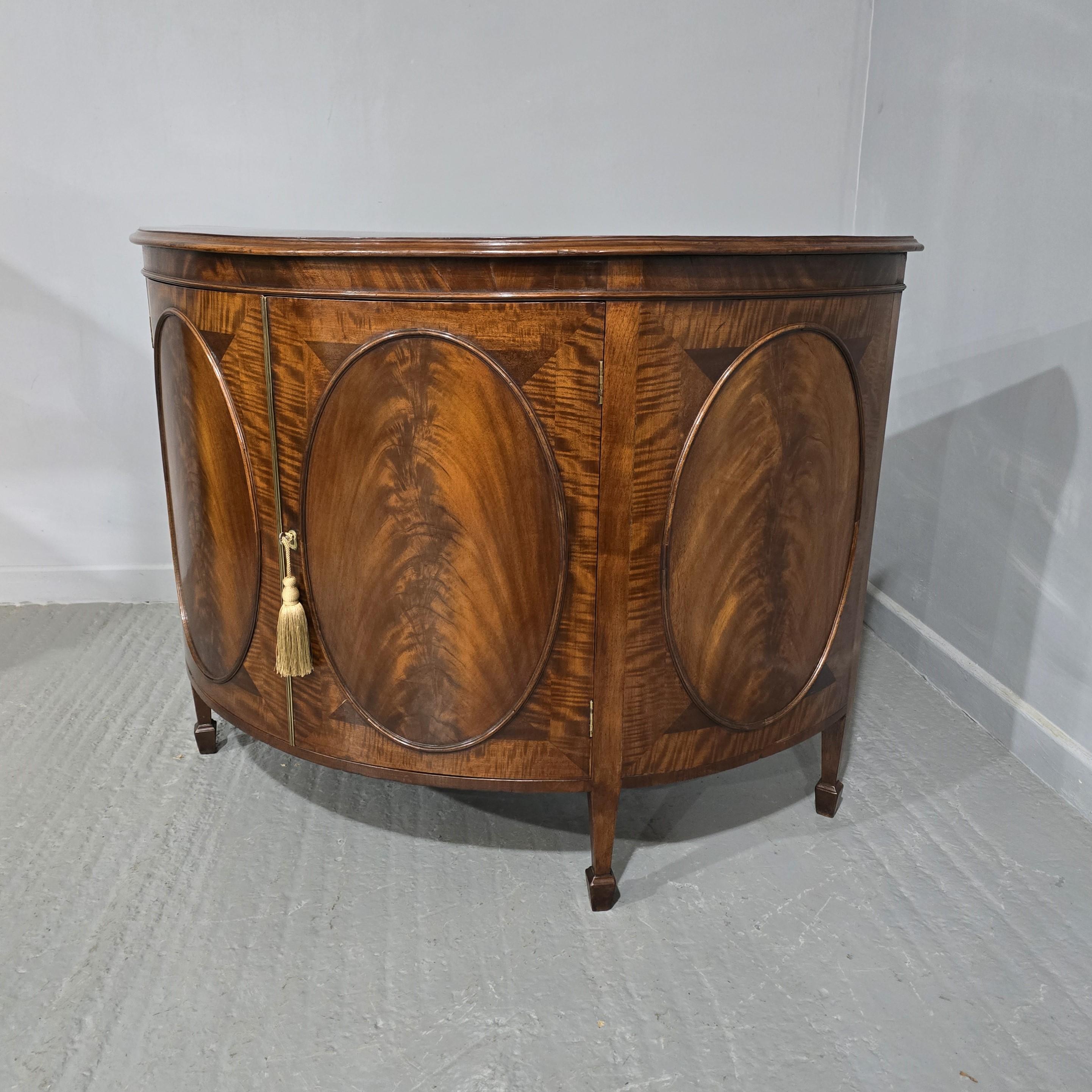 Georgian Edwardian Demi Lune Sideboard For Sale