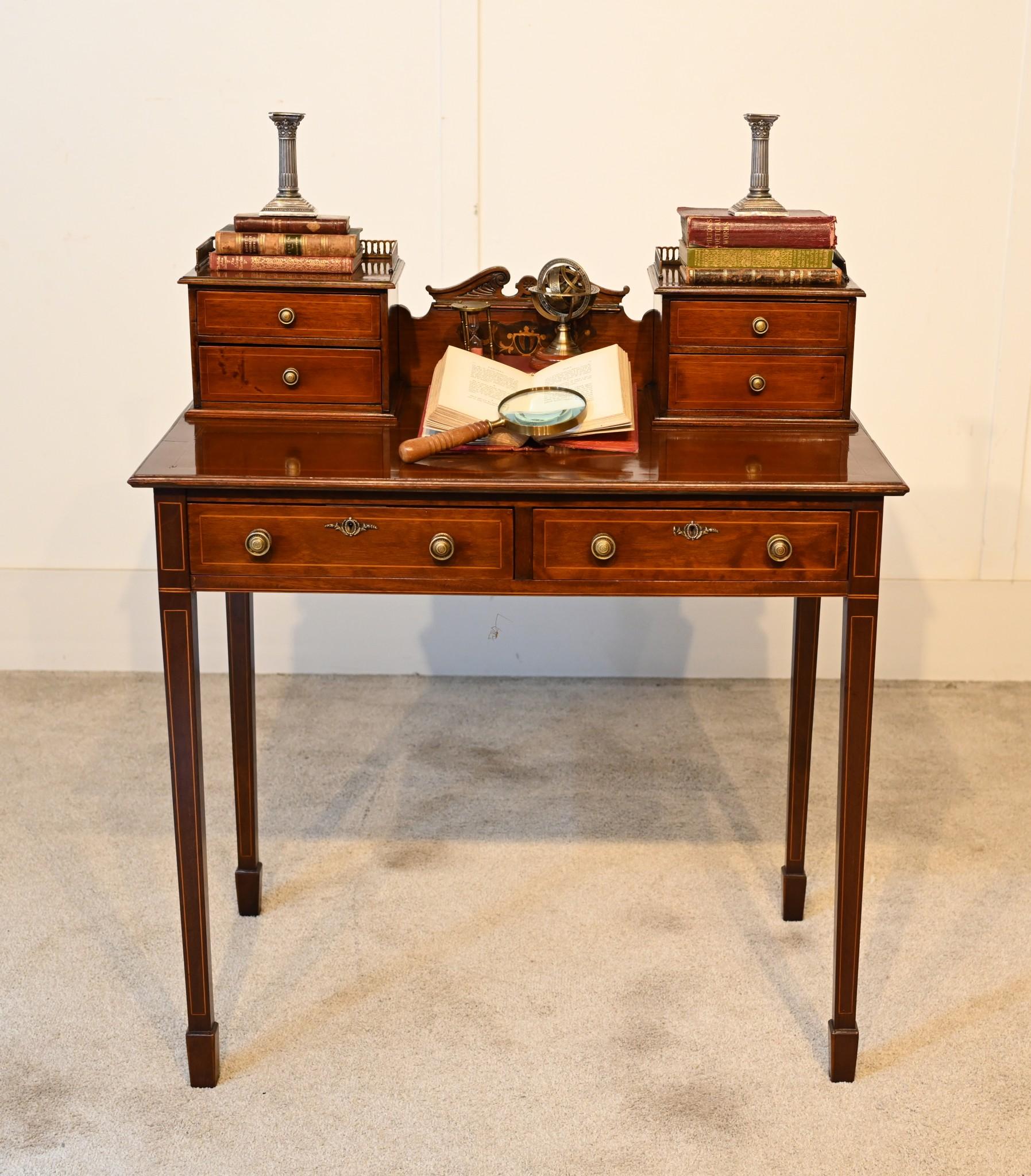 Edwardianischer Schreibtisch für Damen aus Mahagoni, 1900 im Angebot 5