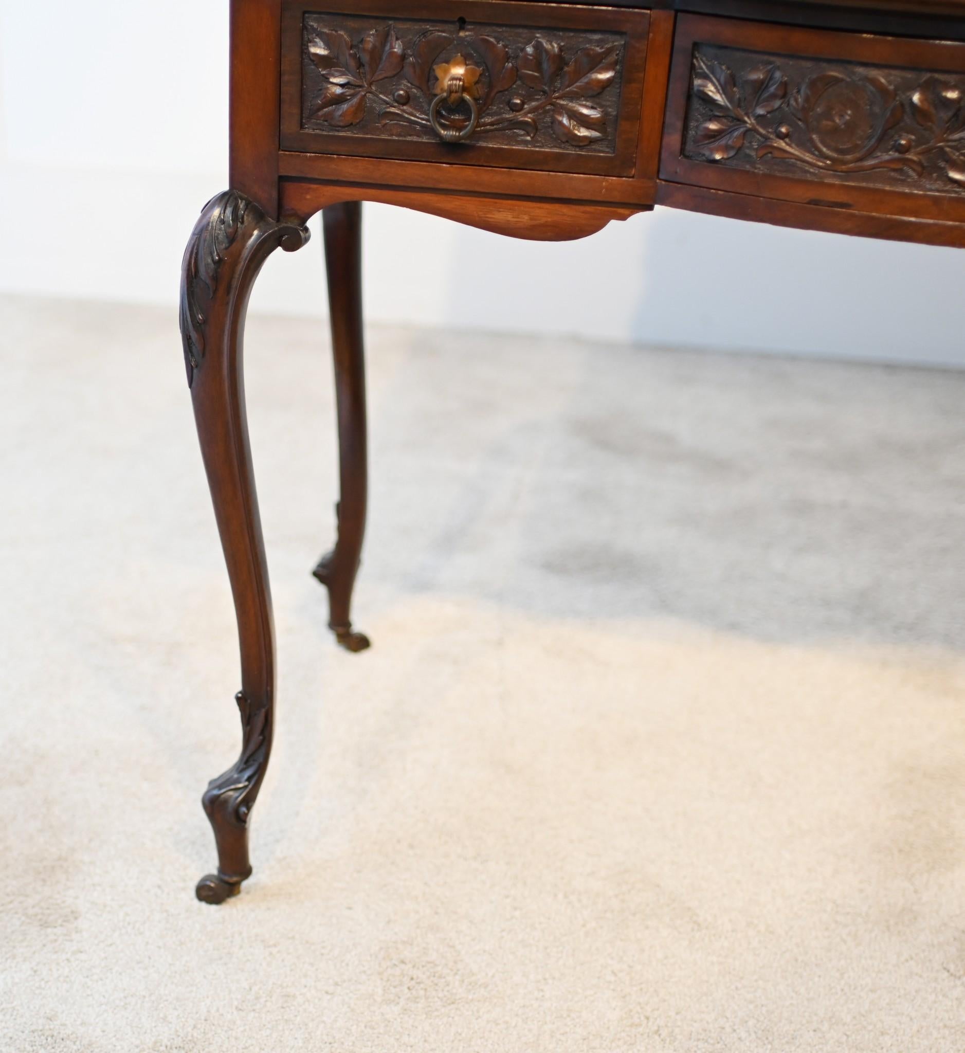 Edwardian Desk Mahogany Ladies Writing Table Bonheur de Jour For Sale 5