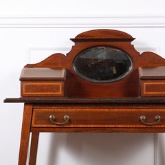 Edwardian Desk with Oval Mirror