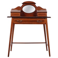 Edwardian Desk with Oval Mirror