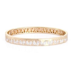 Edwardian Diamond 14K (oder 18k auf Anfrage) Gelbgold-Armspange