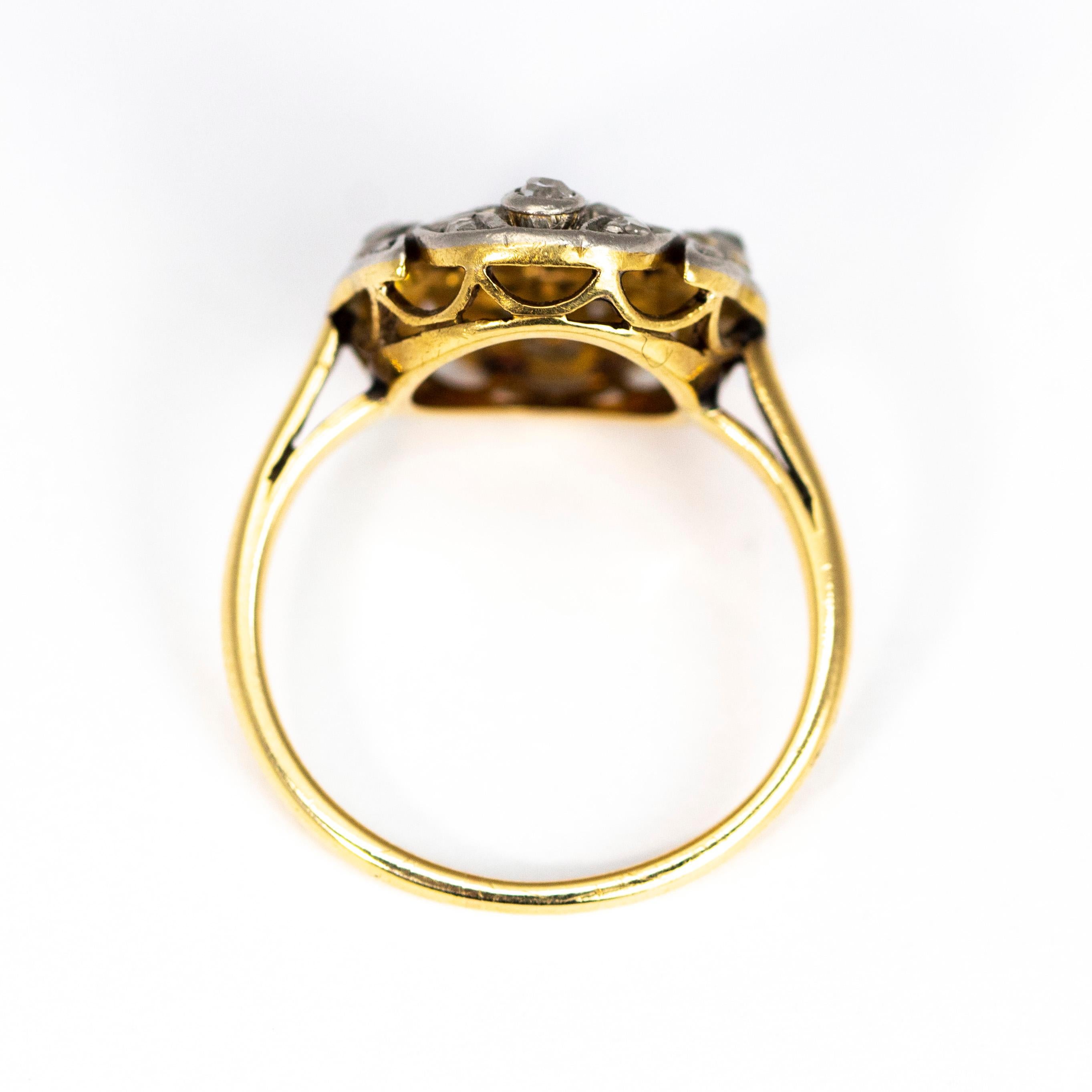 Women's Edwardian Diamond, 18 Carat and Platinum Ring