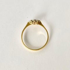 Bague édouardienne en or 18 carats avec diamants