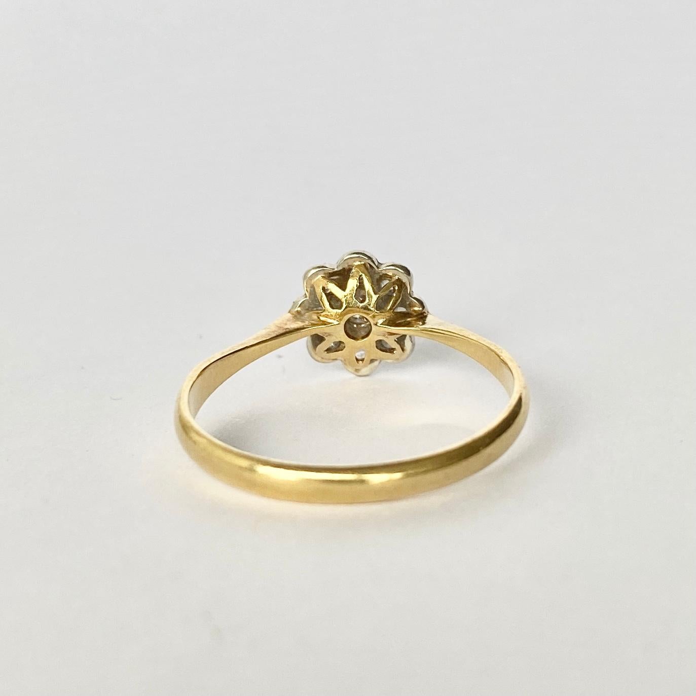 Ring aus 18 Karat Gold mit edwardianischem Diamanten (Edwardian) im Angebot